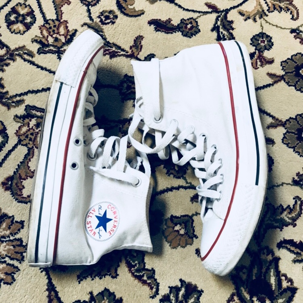White Hightop Converse